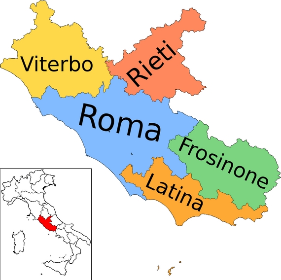 Mappa lazio Ricotta romana 