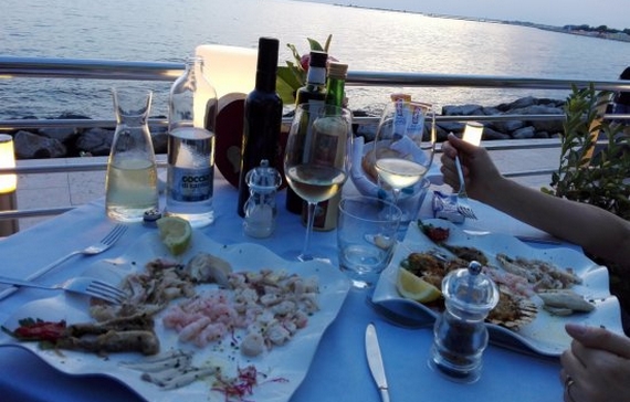 cena e tramonto hotel ristorante marea 570