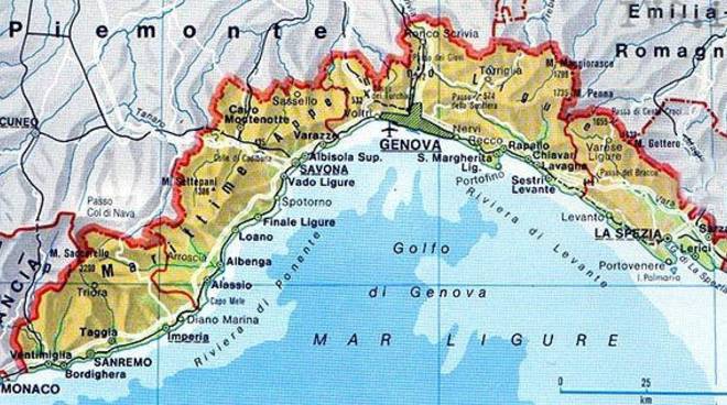 cartina liguria