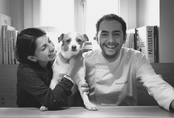 Alessandro Bellingeri e Perla con cagnolino 570
