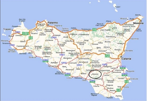 cartina sicilia niscemi itin 22 570