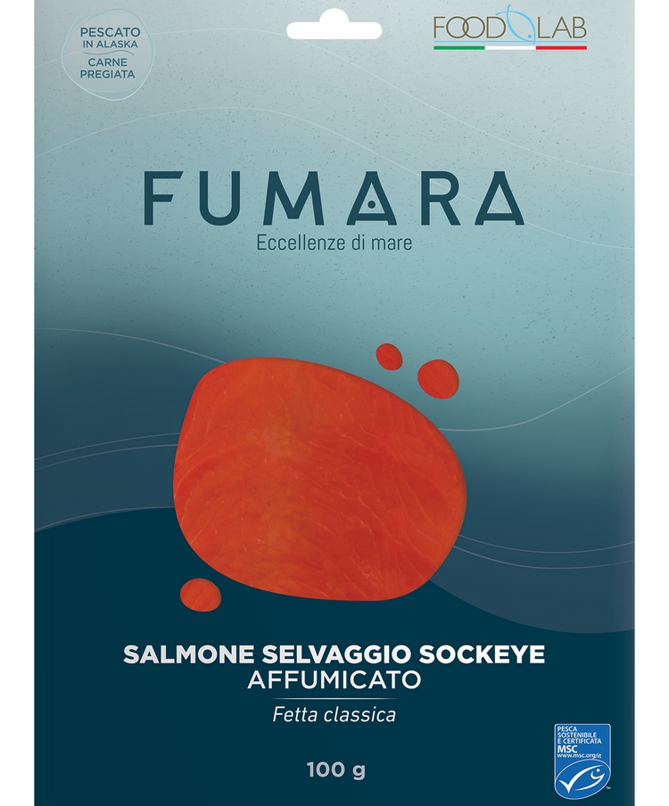 FUMARA SALMONE SELVAGGIO SOCKEYE AFFUMICATO MSC 100 G 24